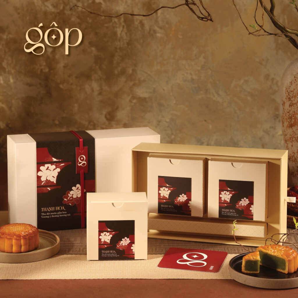 Hộp bánh trung thu Gộp - Set 2 bánh trung thu 150r