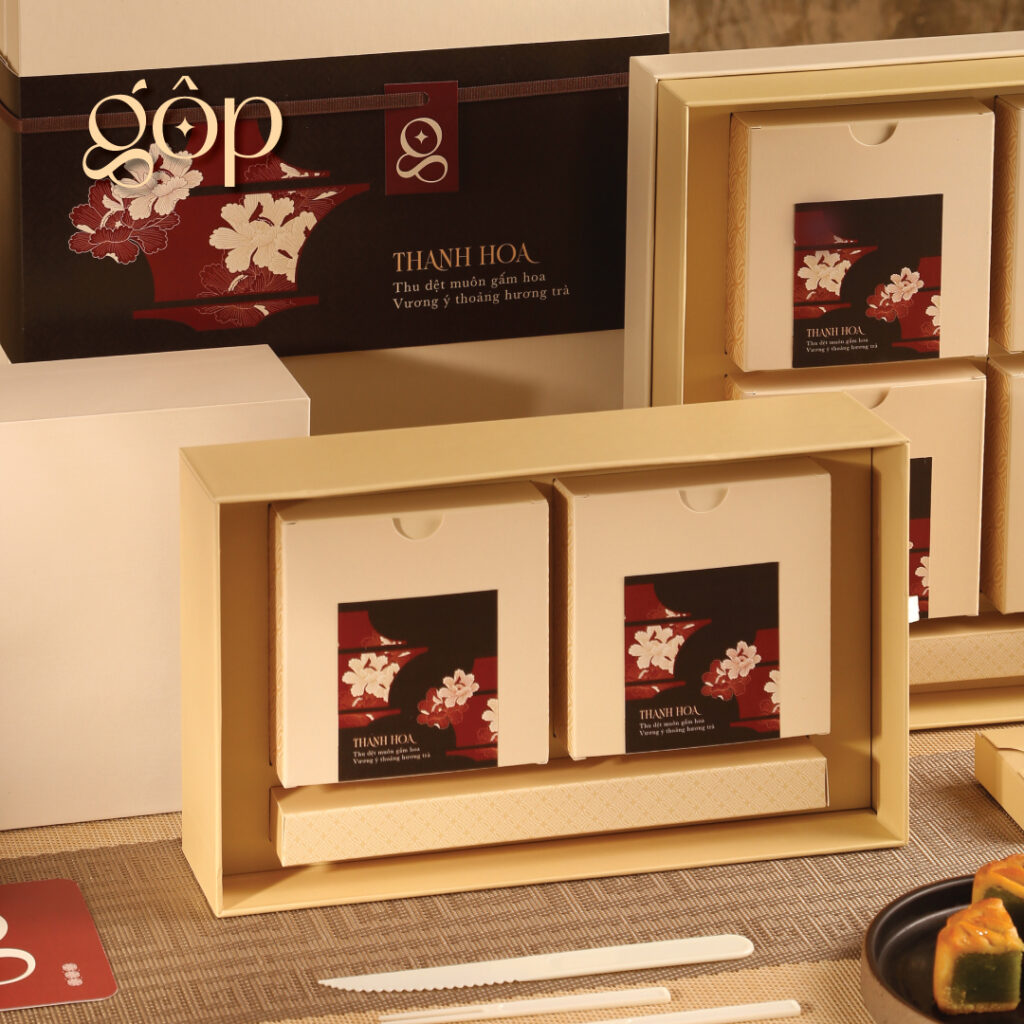 Hộp bánh trung thu Gộp - Set 2 bánh trung thu 150r