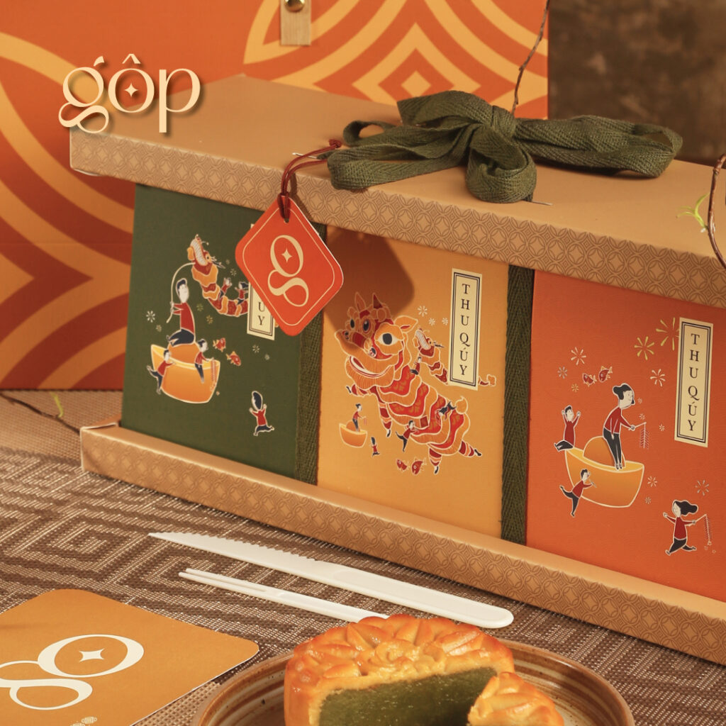 Hộp Tài Lộc 3 bánh 150g - Bánh trung thu Gộp