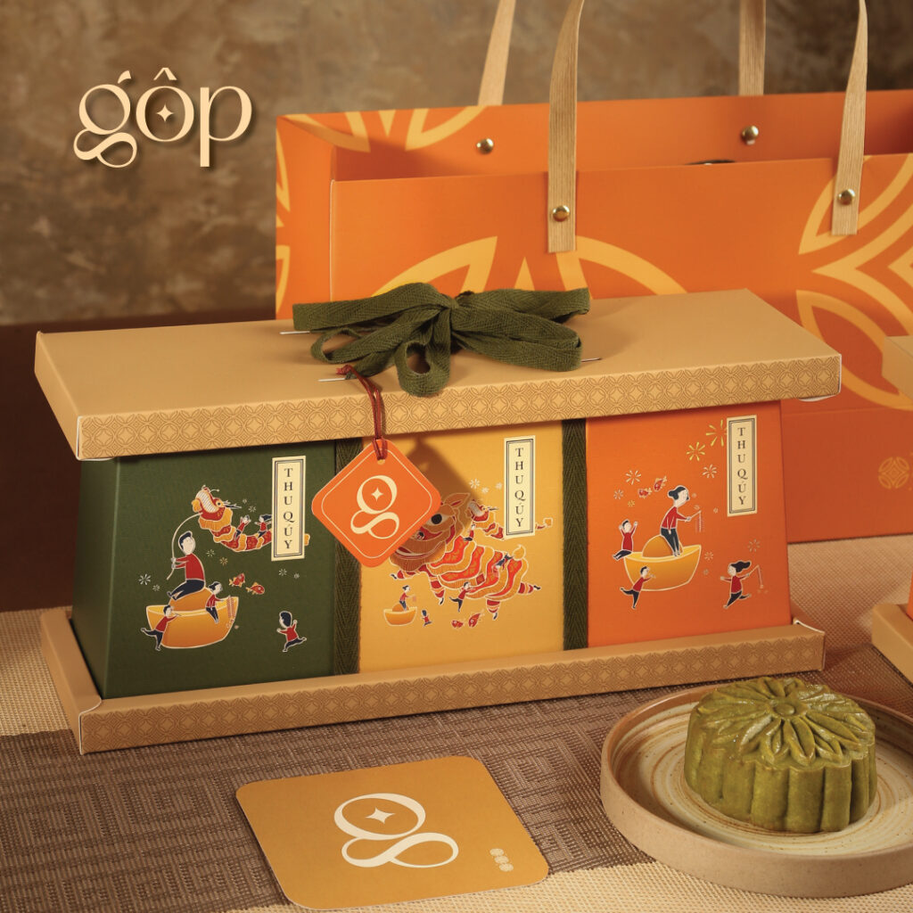 Hộp Tài Lộc 3 bánh 150g - Bánh trung thu Gộp